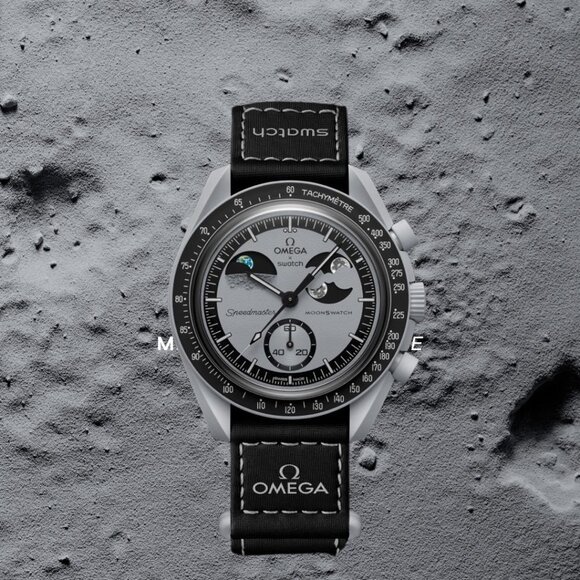 Swatch x Omega MoonSwatch Moon Phase: EARTH PHASE | Gaia Blue Bioceramic - Picture 1 of 7